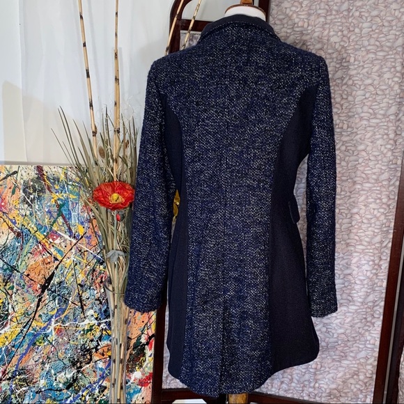 Kensie blue and blue tweed coat. - Picture 5 of 8